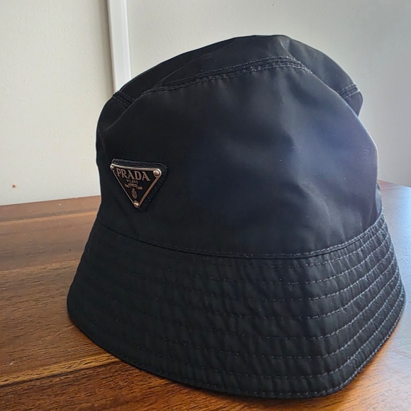Prada Black Bucket Hat- Small - Picture 2 of 4
